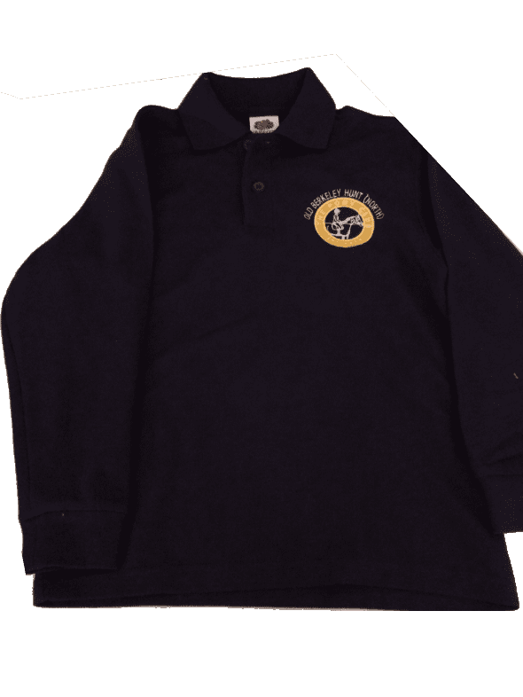 OLD BERKELEY HUNT (NORTH) Childrens Long Sleeve Navy Polo