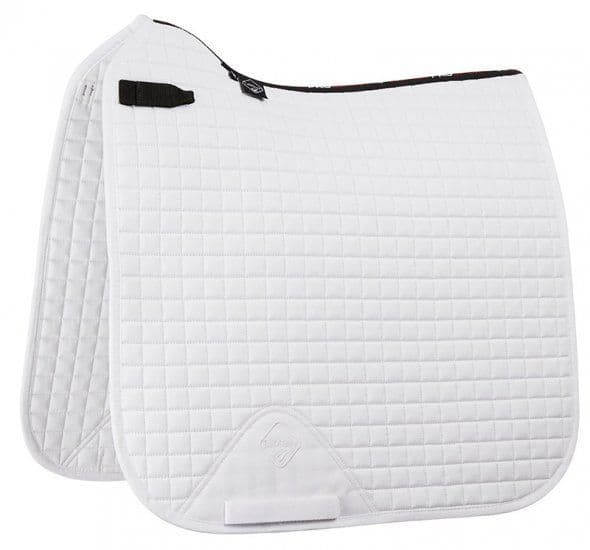 Oxenholme PC embroidered white Le Mieux Dressage Saddlecloths