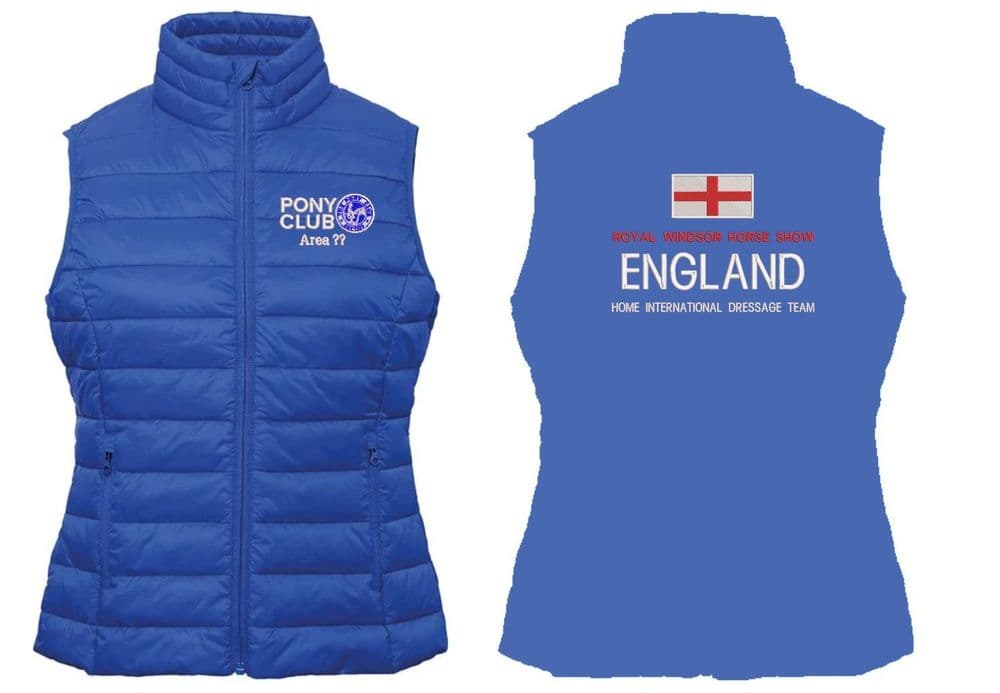 PC England Windsor Dressage' Ladies Royal Padded Gilet TS31F