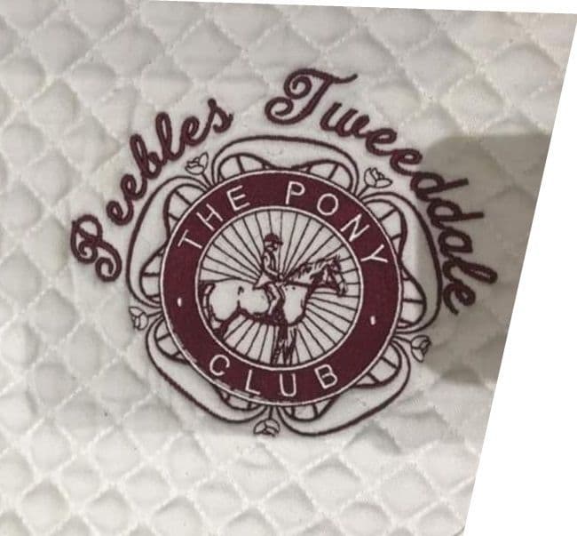Peebles Tweeddale Premier Equine White Saddlecloth