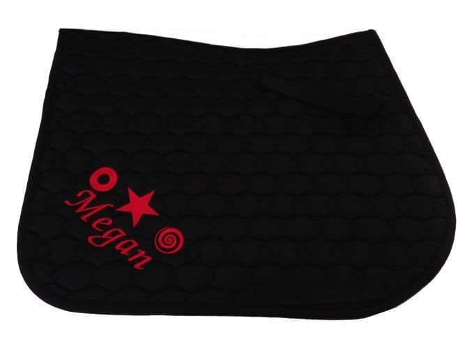 Personalised Black GP Saddlecloth