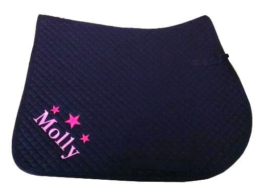 Personalised Navy GP Saddlecloth