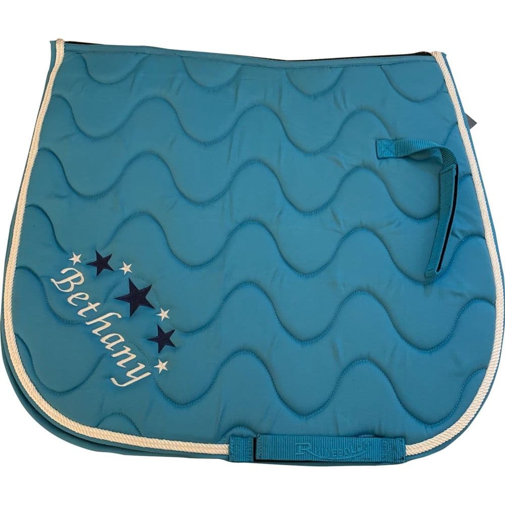 Personalised Turquoise GP Saddlecloth
