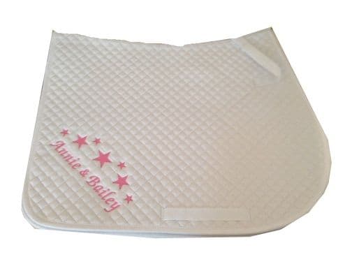 Personalised White GP Saddlecloth