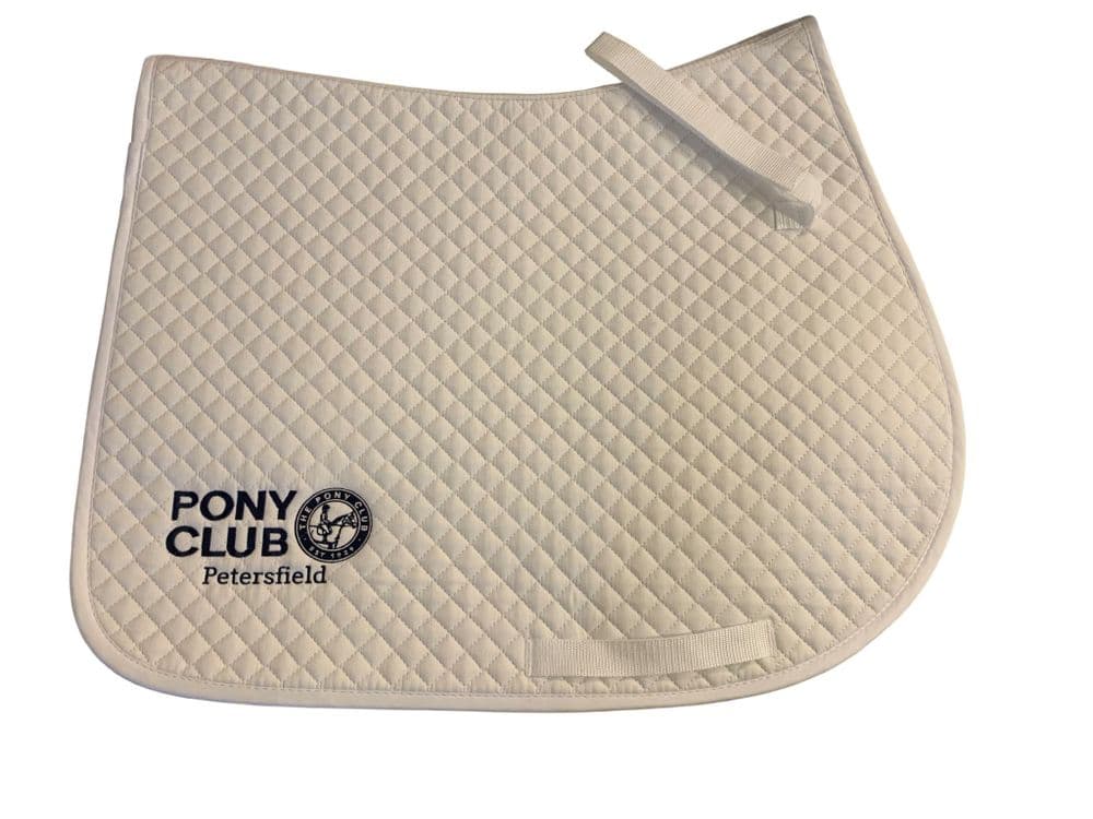 Petersfield PC GP white saddlecloth