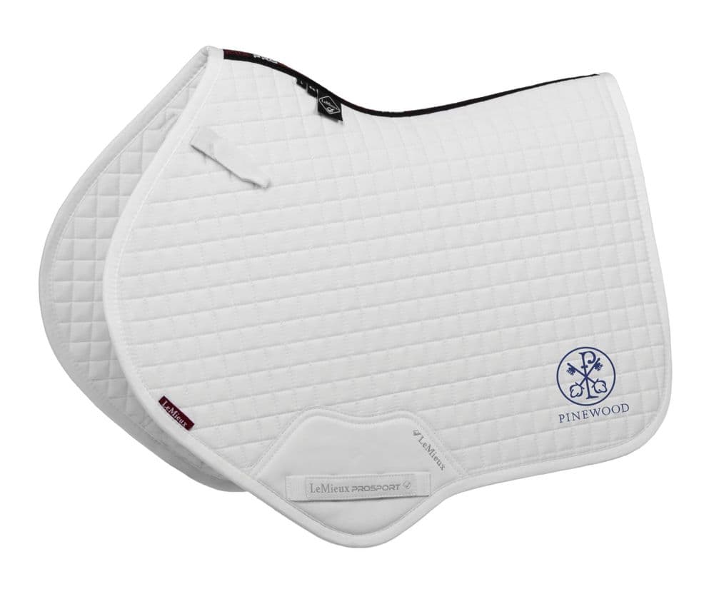 Pinewood School White Embroidered LeMieux Close Contact Saddle Pad