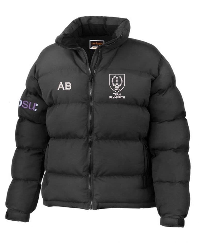 Plymouth University Black Puffer Jacket - RS181