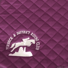 PURBECK DISTRICT RIDING CLUB Purple HY Saddlecloth