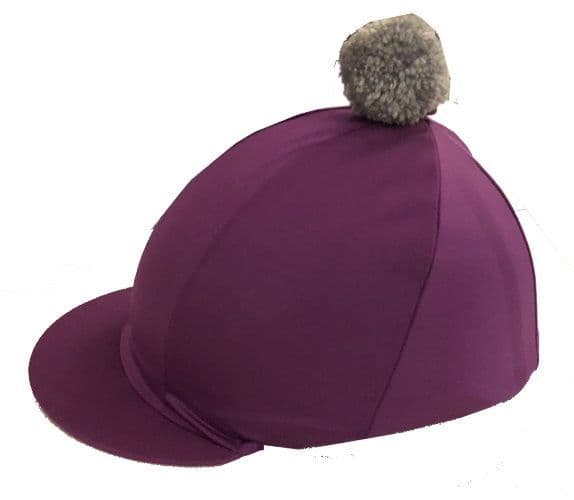 PURBECK DISTRICT RIDING CLUB Purple silk with silver pompom
