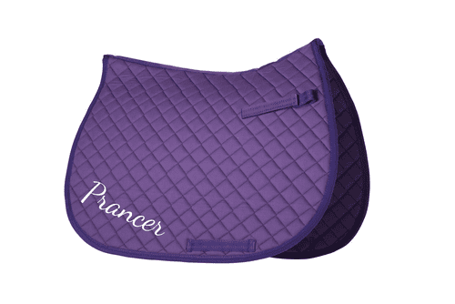 Purple Personalised Saddlecloth.