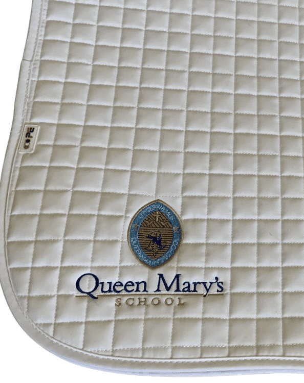Queen Mary's school White Premier Equine Cotton GP/ Jump Saddle Pad