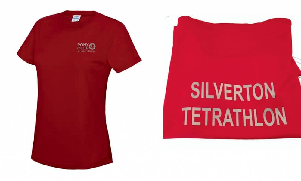 Red Ladies Fit Silverton "Cool" Tetrathlon T Shirts