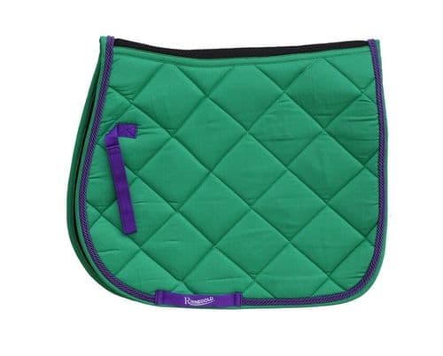 Rhinegold Elite Carnival Green Saddle Pad - FULL