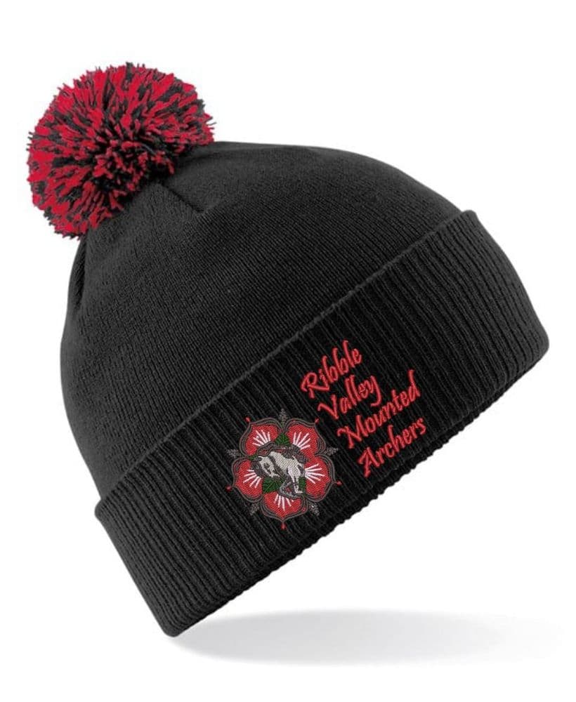 Ribble Valley Mounted Archers Black  beanie. BC450