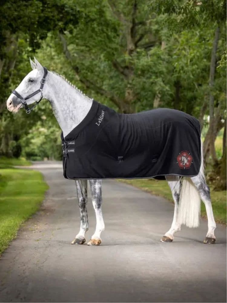 Ribble Valley Mounted Archers LeMieux Kudos Fleece Cooler Rug Black