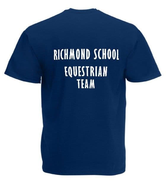 Richmond School Equestrian Team ADULT T-Shirt - Navy