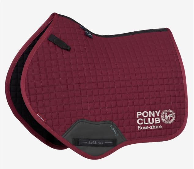 Ross-shire Burgundy Embroidered LeMieux Close Contact Saddle Pad
