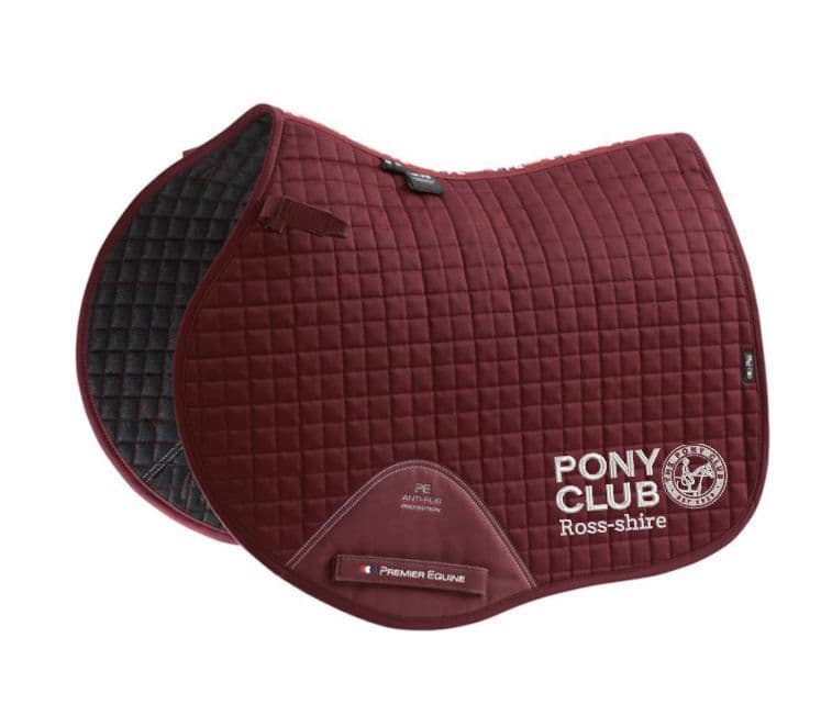 Ross-shire Close Contact Premier Equine Burgundy Saddle Pad - FULL