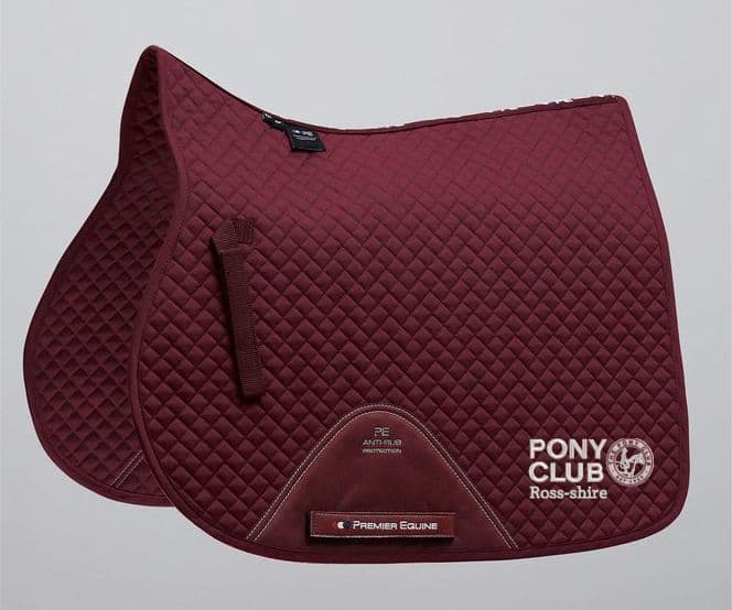 Ross-shire GP/Jump Premier Equine Burgundy Saddle Pad - PONY
