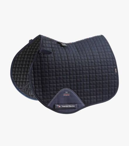 Saffron Walden embroidered Navy Premier Equine Close Contact Saddlecloths