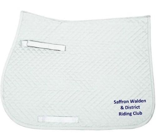 Saffron Walden RC White DRESSAGE  embroidered GP Saddlecloths