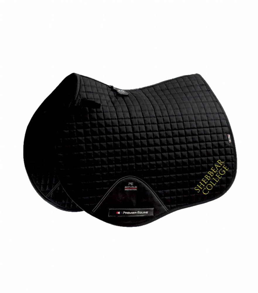 Shebbear College Black Close Contact Premier Equine Saddlecloth