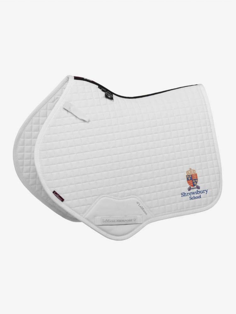 Shrewsbury School LeMieux white Close Contact Saddlecloths