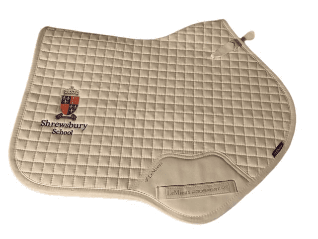 Shrewsbury School LeMieux white Close Contact Saddlecloths