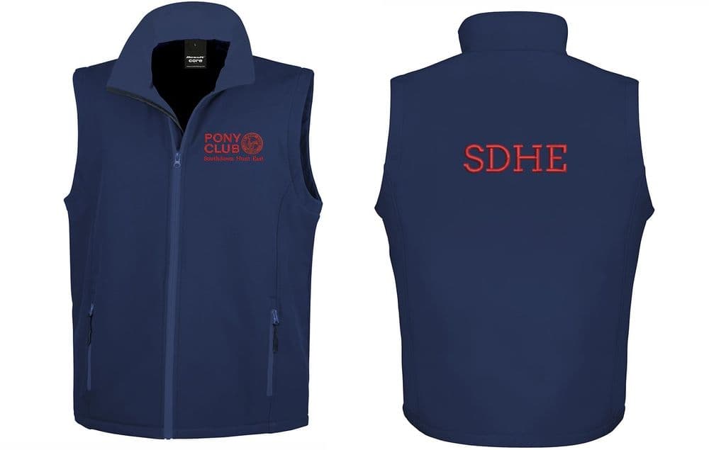 Southdown Hunt East PC  Navy Mens Softshell Gilet R232M
