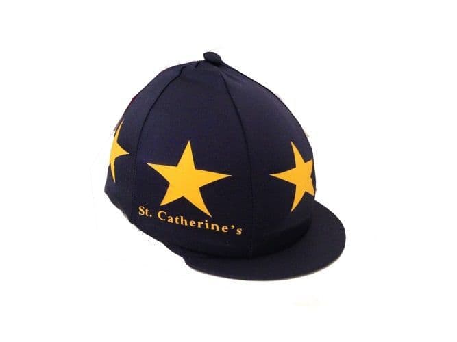 St Catherine's Navy Silk with Button