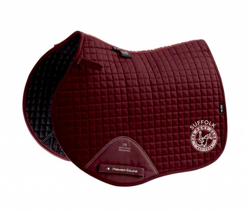 Suffolk PC Close Contact FULL Premier Equine Burgundy Saddlecloth