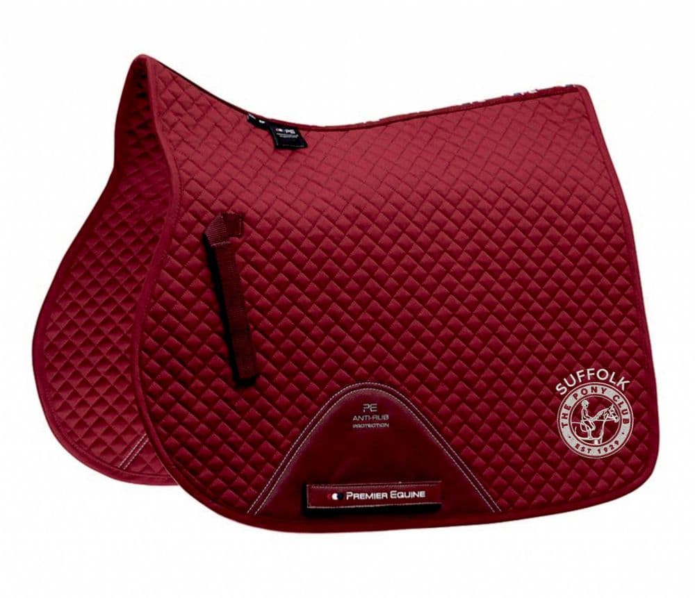 Suffolk PC GP Premier Equine Burgundy Saddlecloth Pony Size