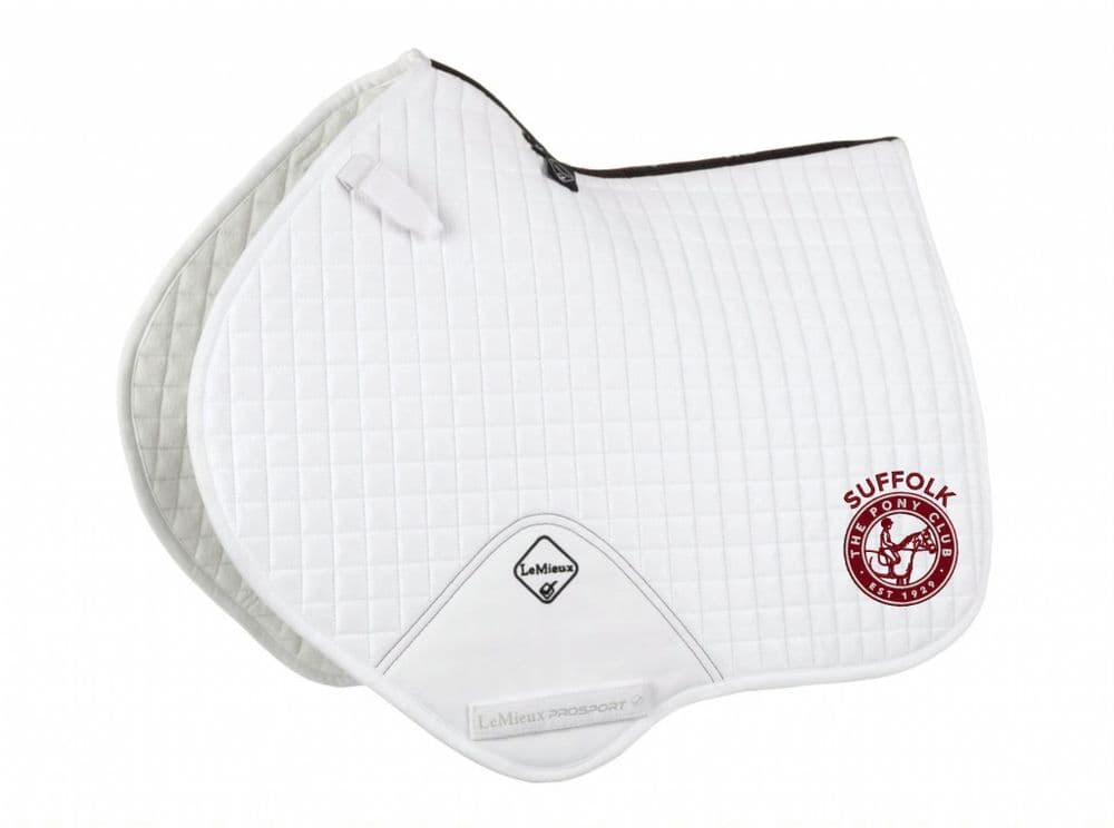 Suffolk PC Le Mieux white Close Contact Saddlecloths