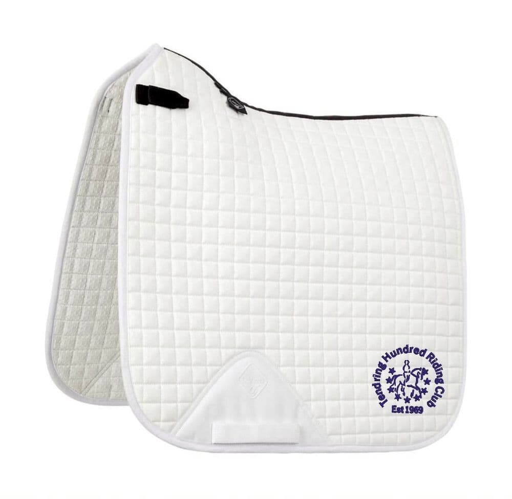 Tendring RC  embroidered white Le Mieux Dressage Saddlecloths