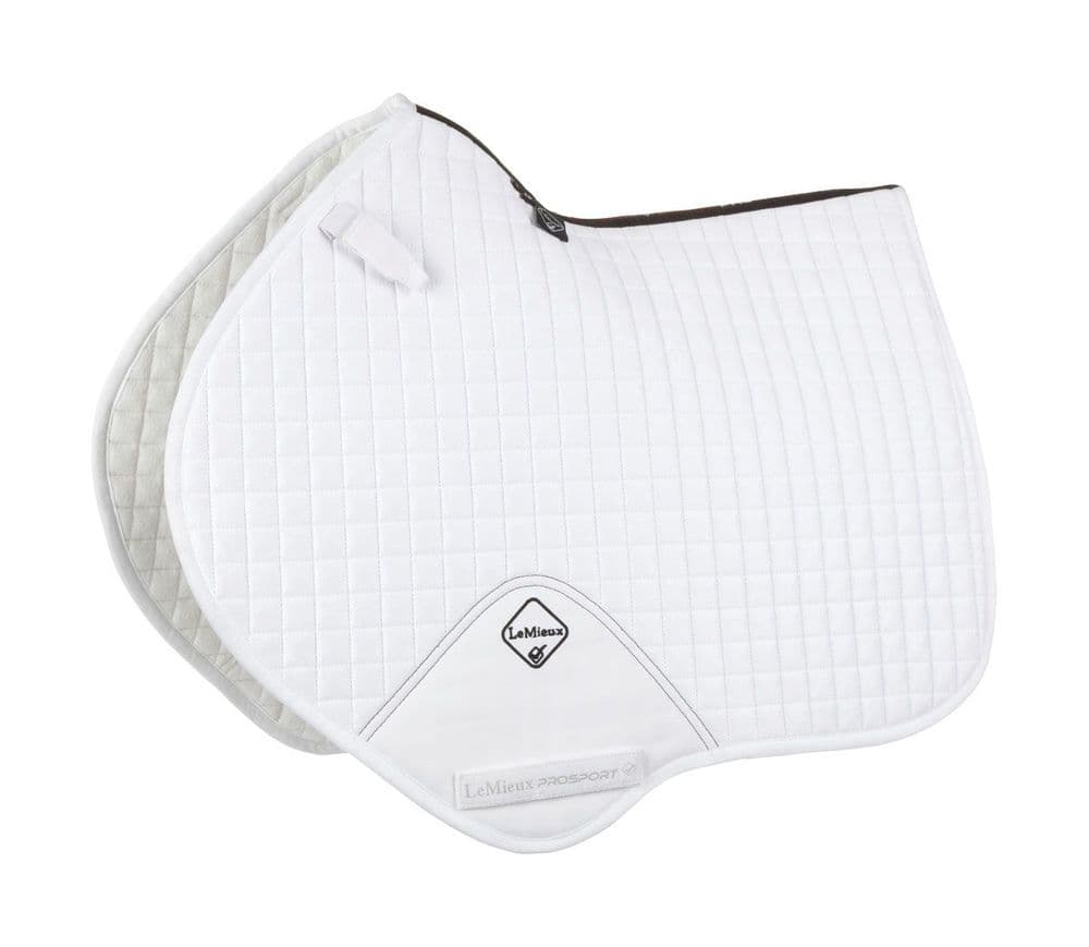 Tendring RC White  embroidered white Le Mieux Close Contact Saddlecloths