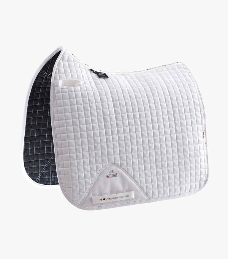 The Hathaway  RC Premier Equine  White Dressage Saddlecloths