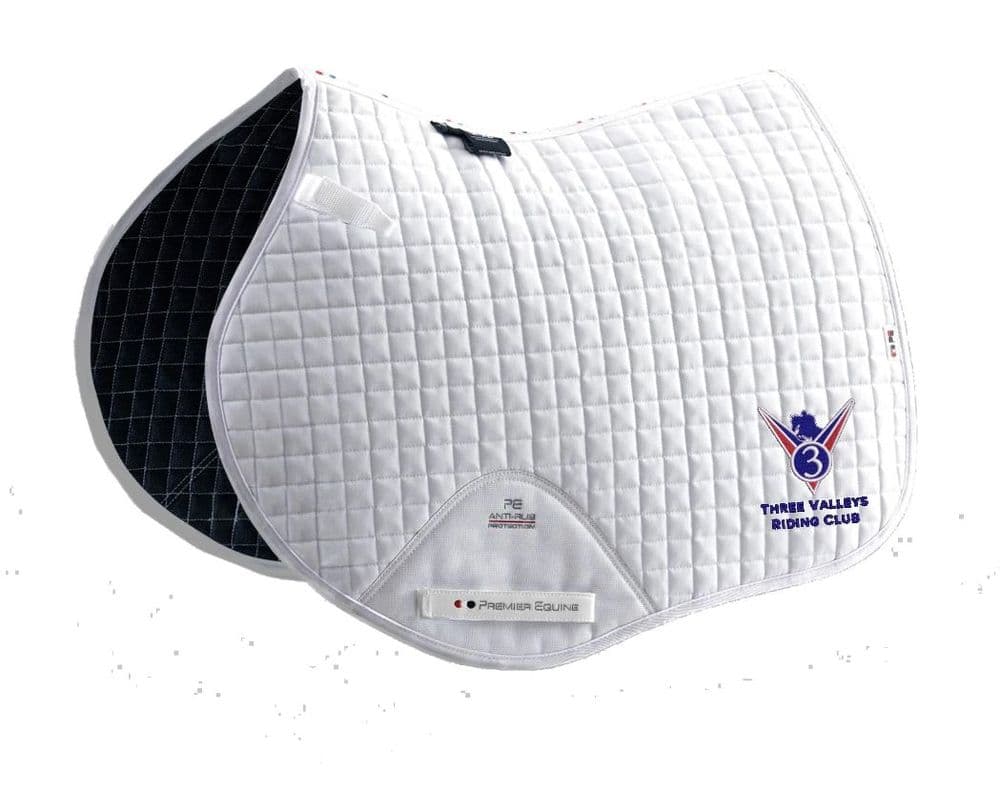 Three Valleys Premier Equine  White Close Contact Saddlecloths