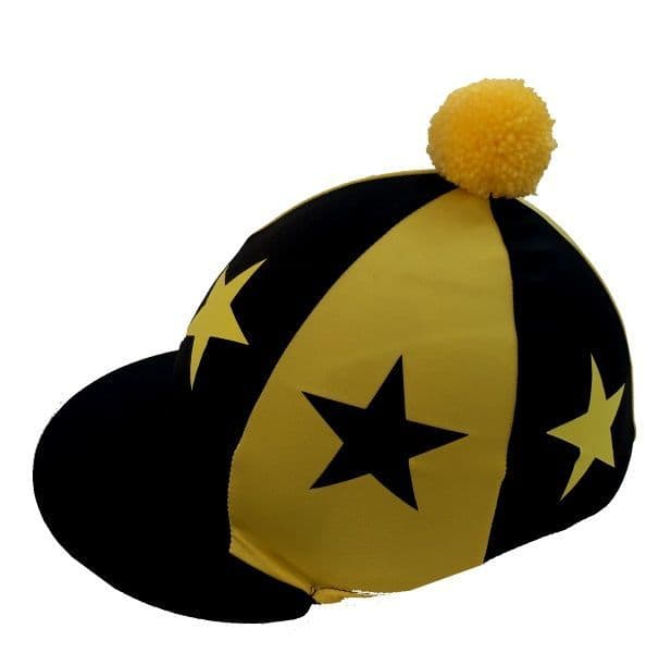 Tivyside Yellow/Black Hat Silk with Black pompom
