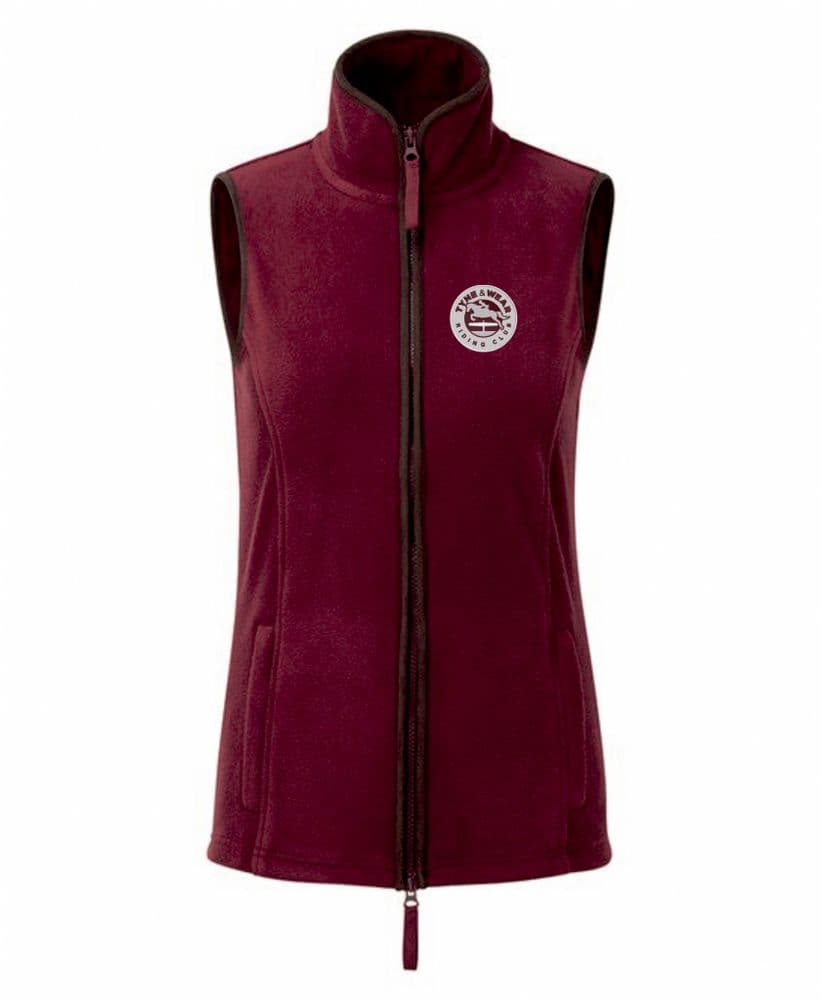 Tyne & Wear RC Burgundy Ladies Fleece Gilets PR804