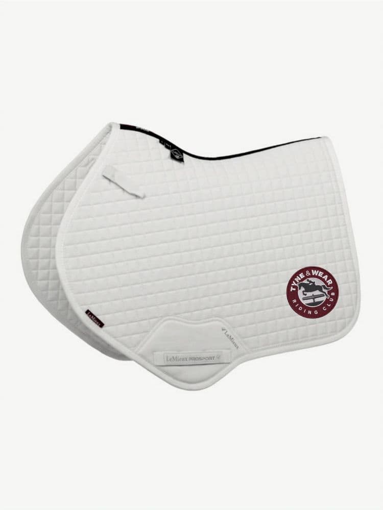 Tyne & Wear RC embroidered white Le Meiux Close Contact Saddlecloths