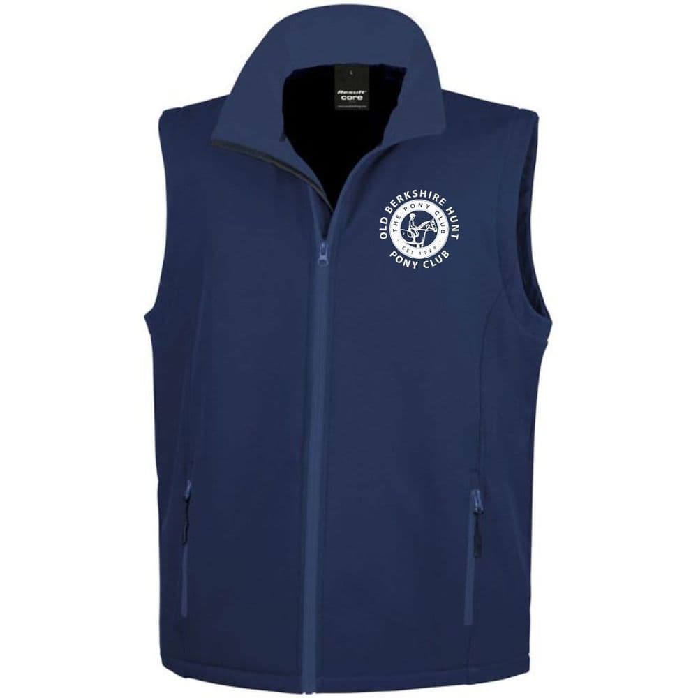 Unisex Old Berkshire Hunt PC Navy Softshell Gilet - R232M