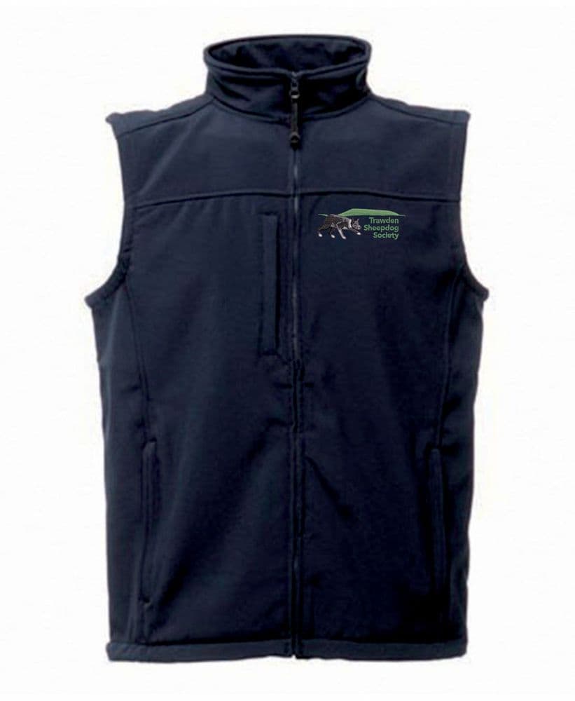 Unisex Trawden Sheepdog Society Navy Flux Softshell Bodywarmer (1)