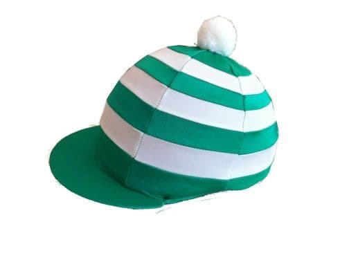 Vale of York Emerald/White Quartered Hat Silk with emerald button