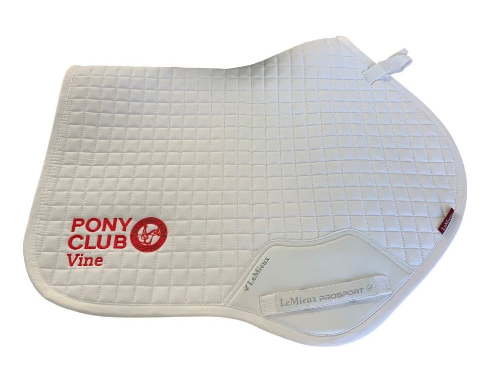 Vine Le Mieux embroidered white Close Contact Saddlecloths