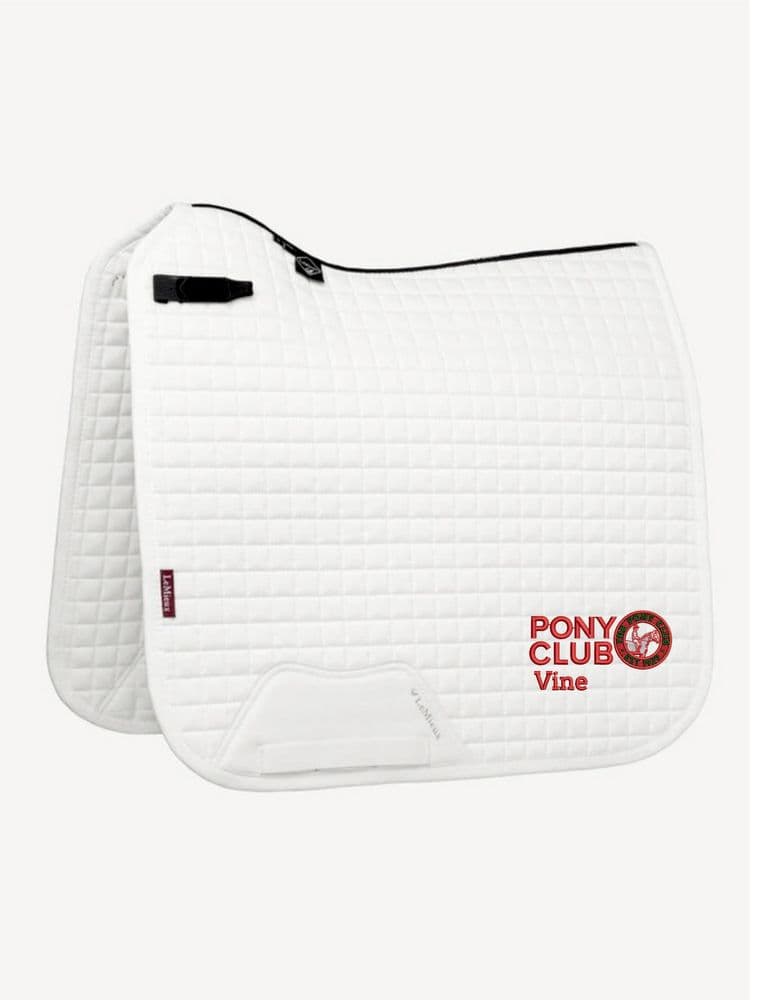 Vine Le Mieux embroidered white Dressage Saddlecloths