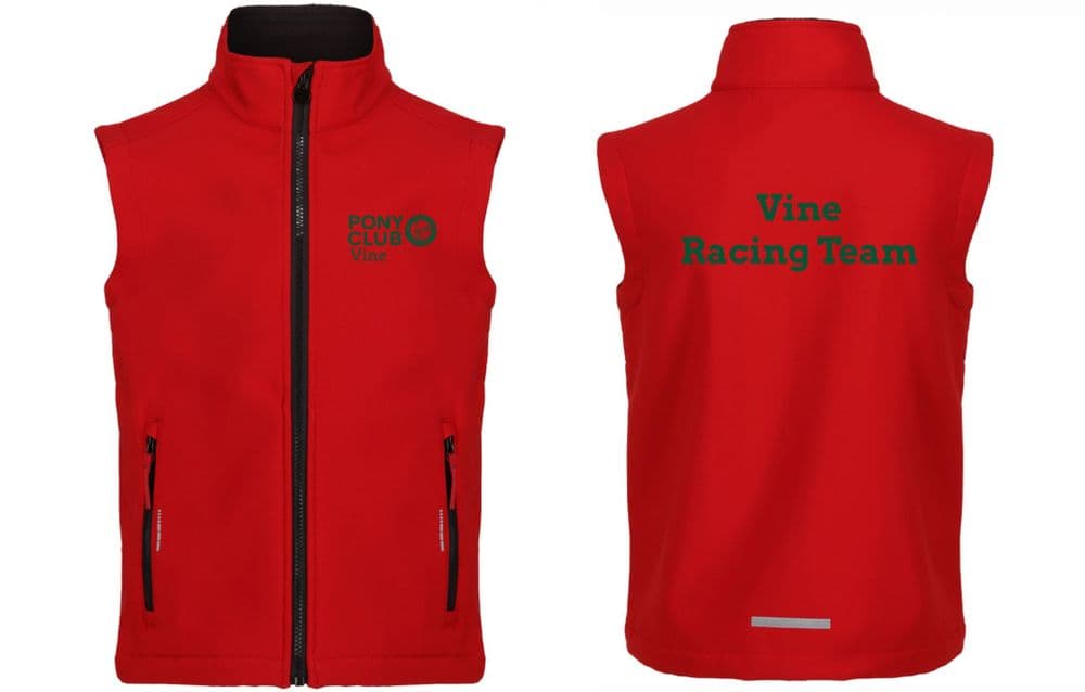 Vine Racing Team Red Unisex Softshell Gilet R232