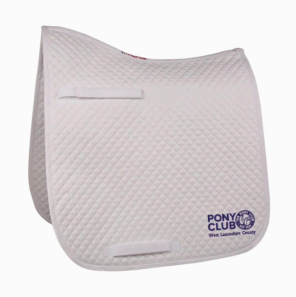 West Lancashire Dressage white saddlecloth