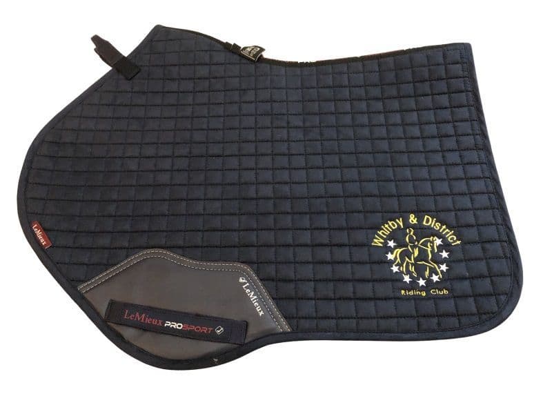 Whitby RC Navy Embroidered Le Mieux Close Contact Saddlecloths