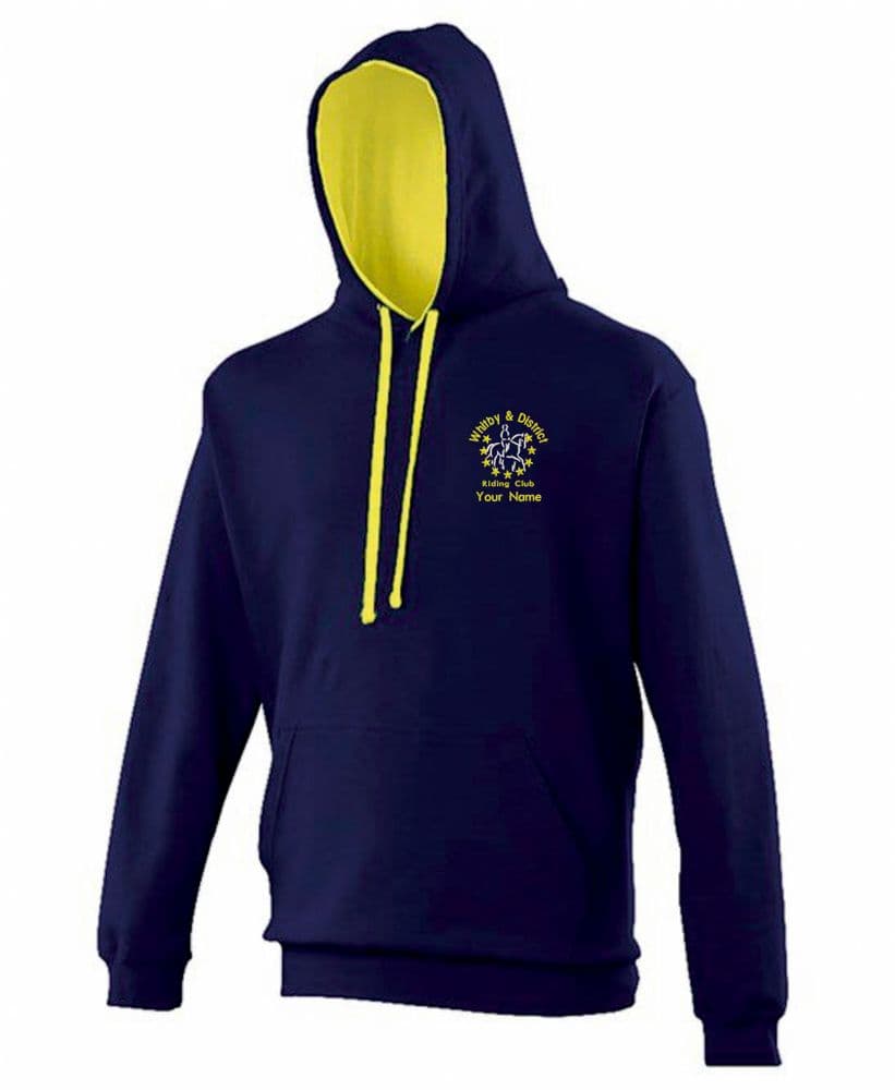 Whitby Riding Club Adults Navy/Yellow Hoodie