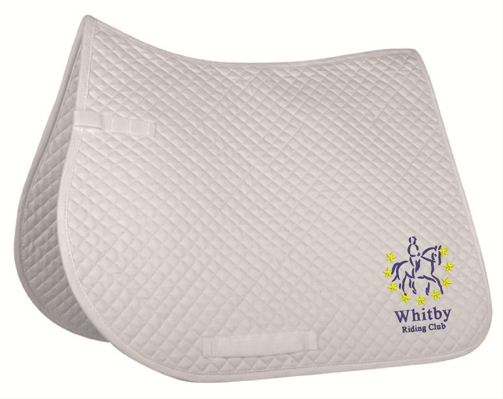 Whitby Riding Club White GP Saddlecloth